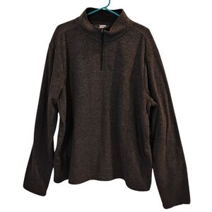 Lands' End Men's Dark Gray Quarter Zip Top Pullover